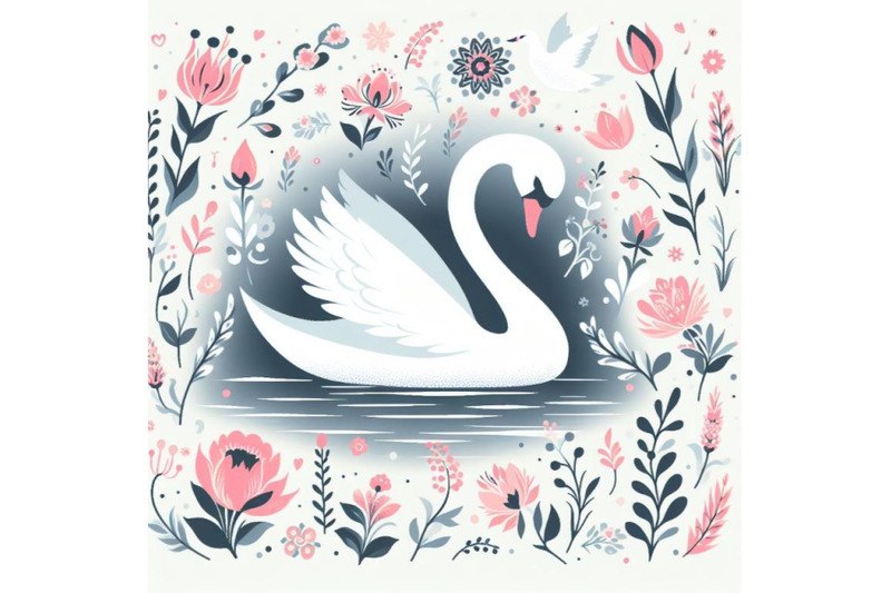 8-beautiful-swan-silhouette-with-bundle