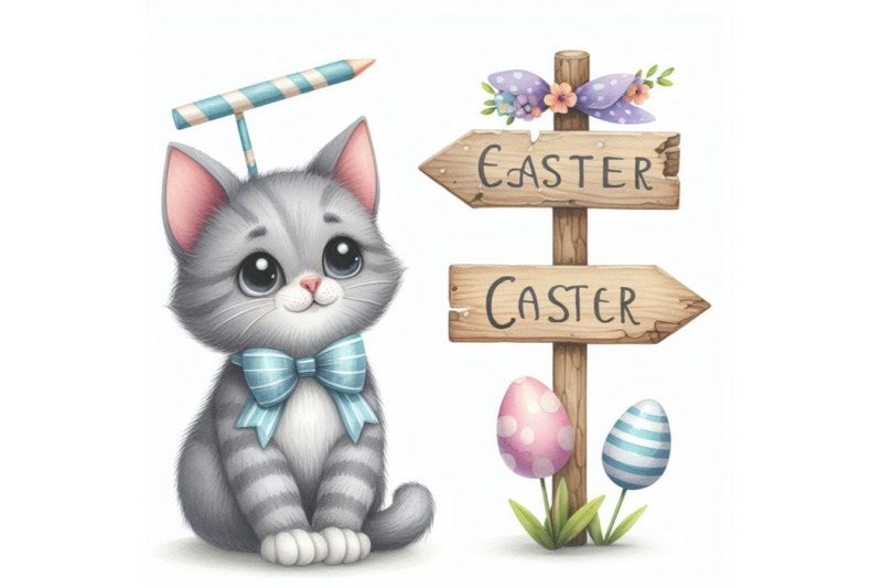 8-watercolor-easter-cat-with-sign-bundle