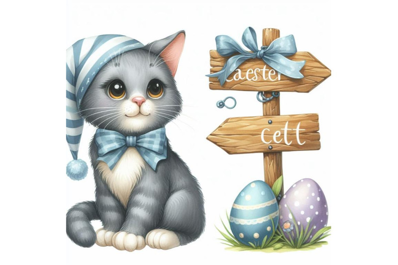 8-watercolor-easter-cat-with-sign-bundle