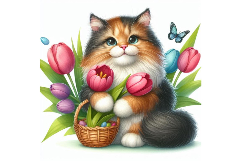 8-watercolor-easter-cat-holding-t-bundle