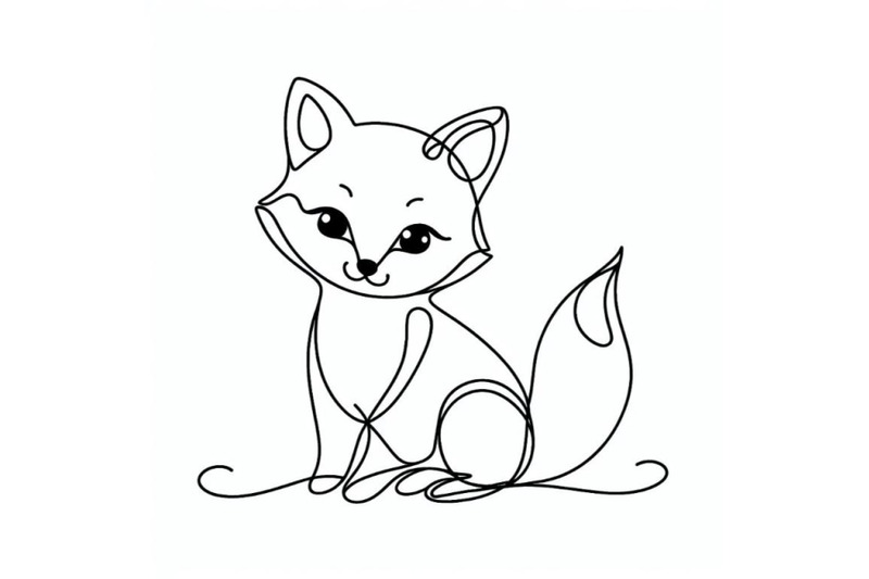 8-cute-little-fox-continuous-line-bundle