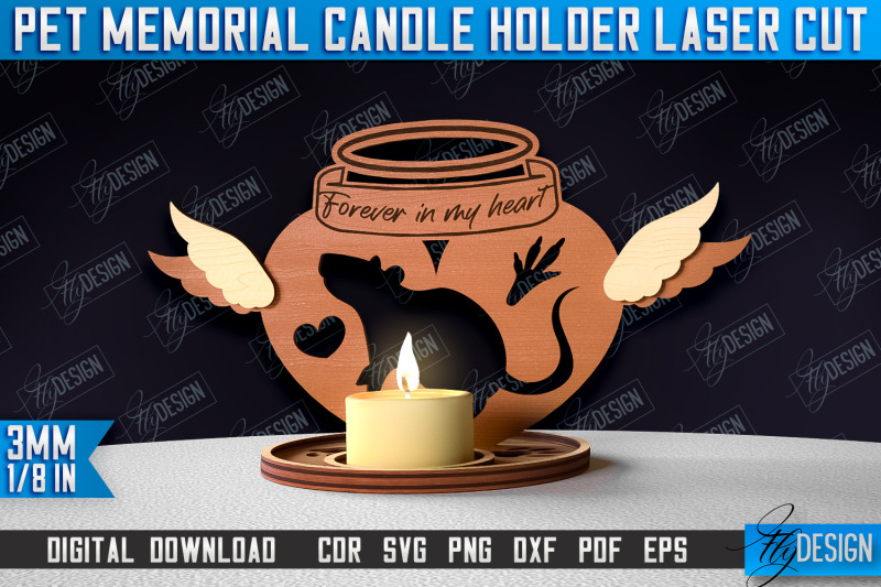 pet-memorial-candle-holder-laser-cut-3d-candle-memorial-holder