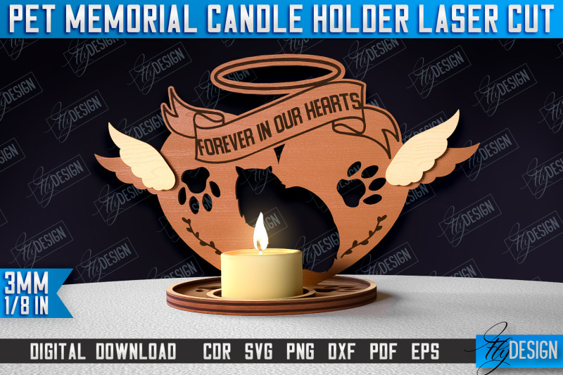 pet-memorial-candle-holder-laser-cut-bundle-3d-candle-memorial-holder