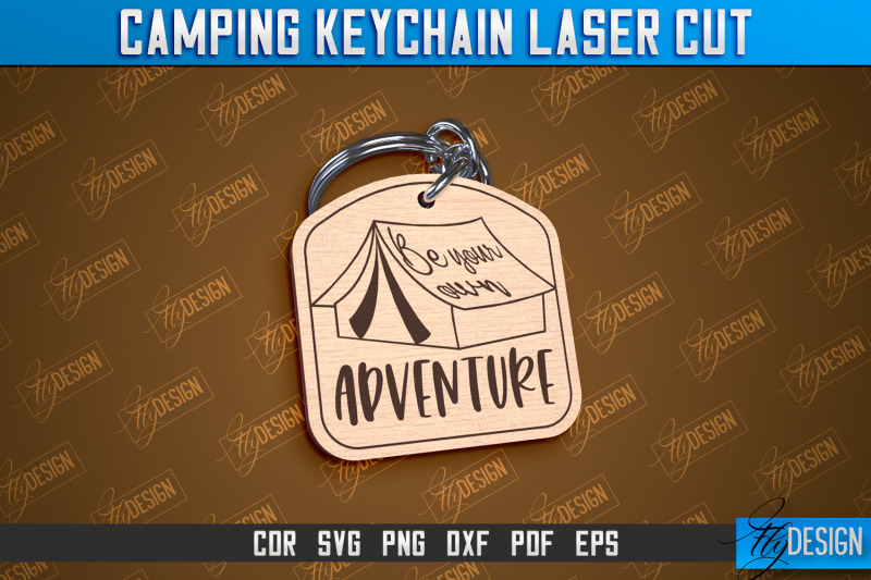 camping-keychain-laser-cut-adventure-design-summer-camping-vibe