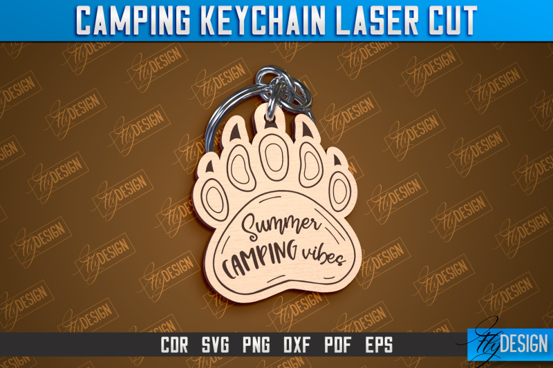 camping-keychain-laser-cut-adventure-design-summer-camping-vibes