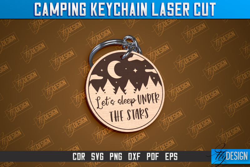 camping-keychain-laser-cut-adventure-design-summer-camping-vibes