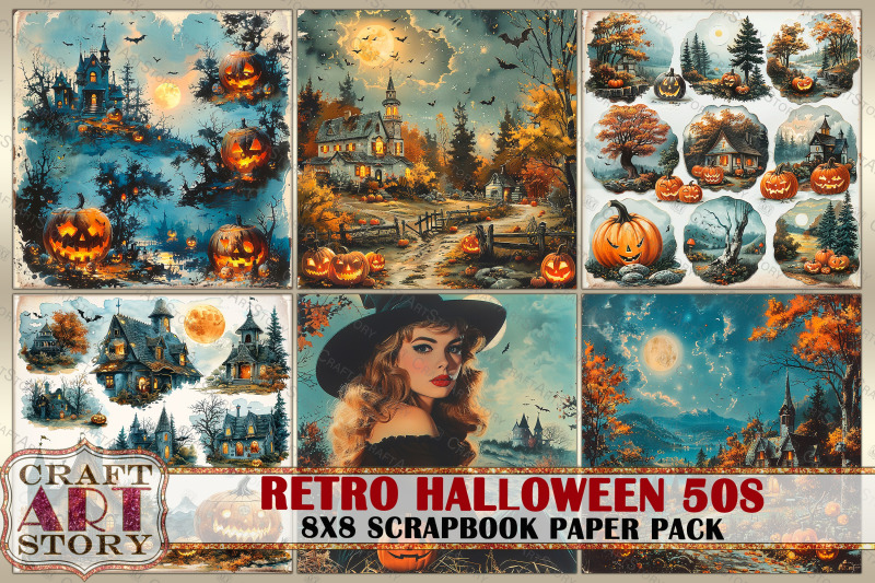 retro-halloween-50s-journal-scrapbook-paper-pack-8x8-digital