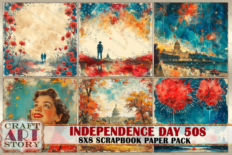 retro-independence-day-50s-journal-scrapbook-paper-pack-8x8
