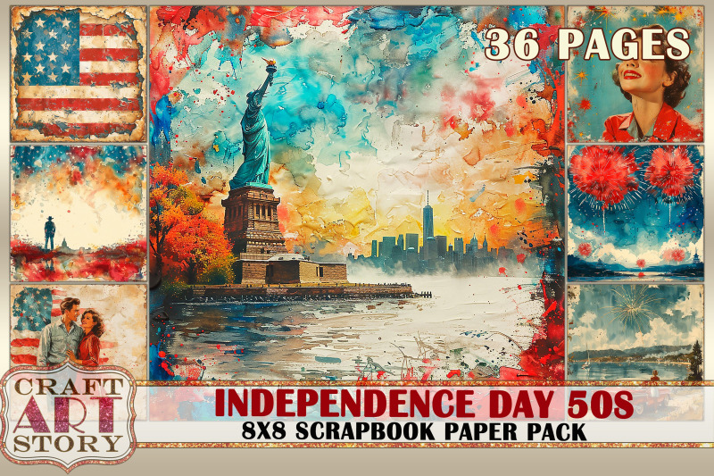retro-independence-day-50s-journal-scrapbook-paper-pack-8x8