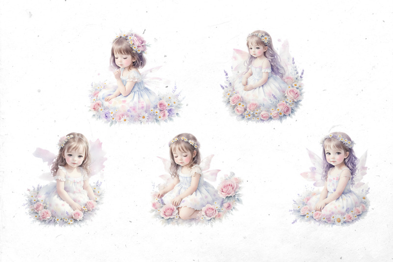 fairy-child-watercolor-illustrations-png-cliparts