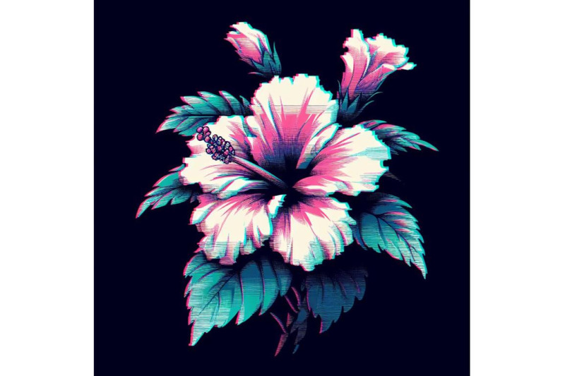 8-hibiscus-in-glitch-art-style-on-bundle