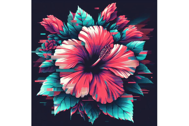 8-hibiscus-in-glitch-art-style-on-bundle