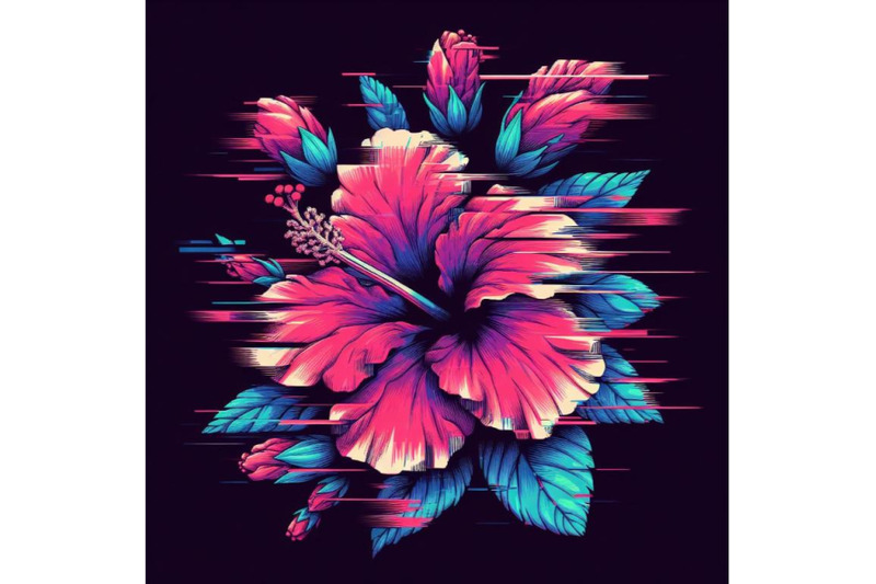 8-hibiscus-in-glitch-art-style-on-bundle