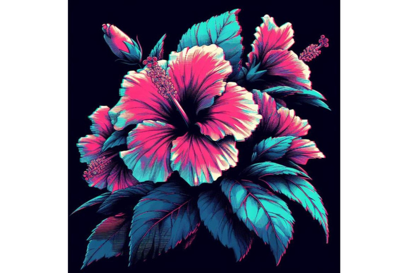 8-hibiscus-in-glitch-art-style-on-bundle