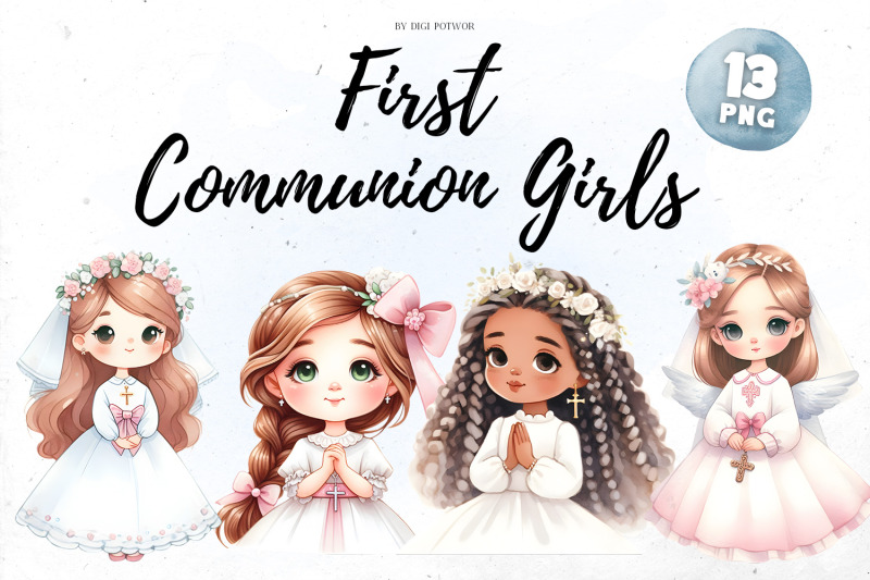watercolor-first-communion-girls-bundle-png-cliparts