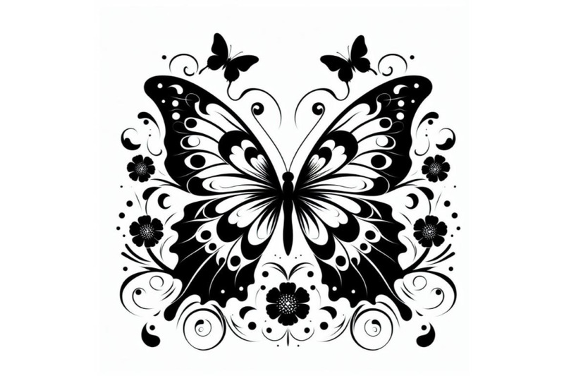 8-butterfly-silhouette-white-back-set