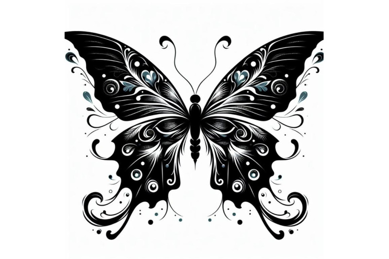 8-butterfly-silhouette-white-back-set