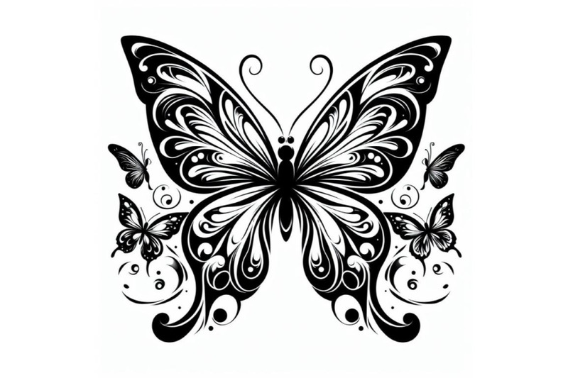 8-butterfly-silhouette-white-back-set