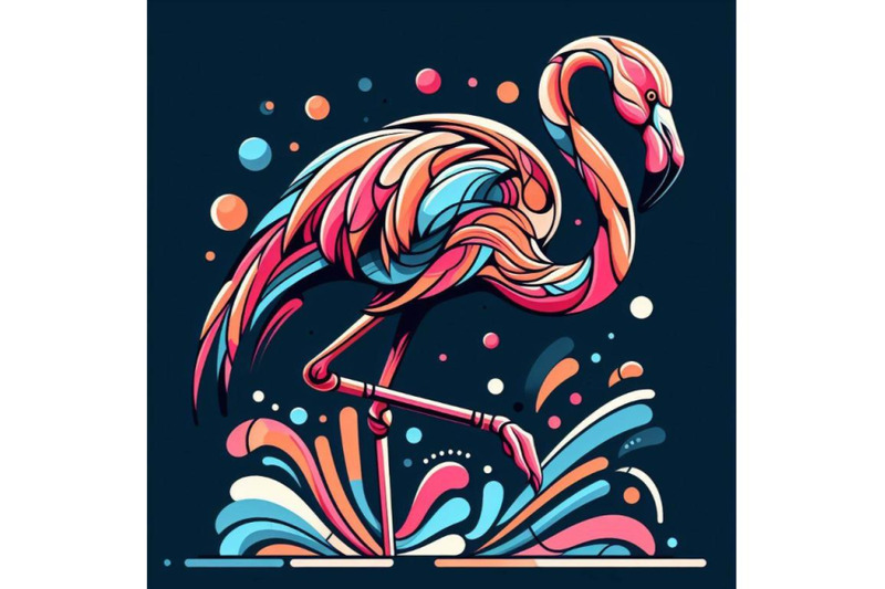 8-flamingo-abstract-art-brut-anim-bundle