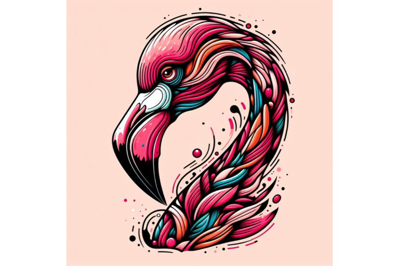 8-flamingo-abstract-art-brut-anim-bundle