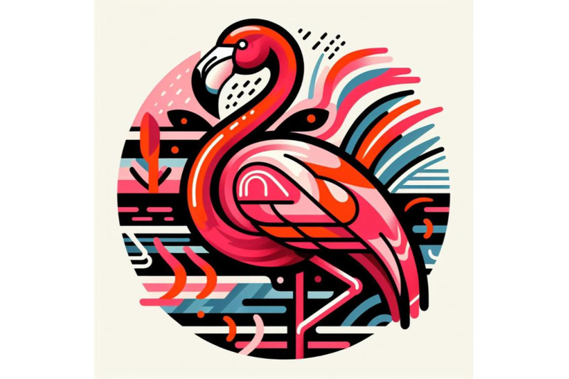 8-flamingo-abstract-art-brut-anim-bundle