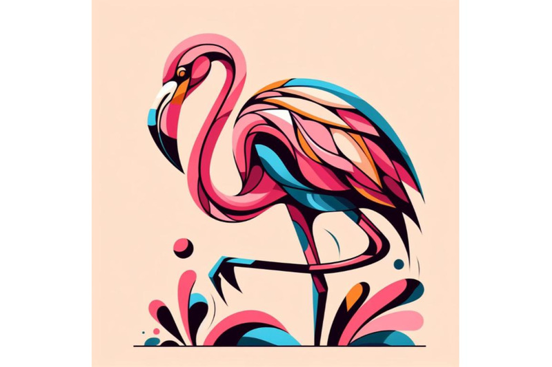 8-flamingo-abstract-art-brut-anim-bundle