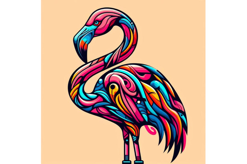 8-flamingo-abstract-art-brut-anim-bundle