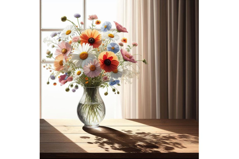 8-glass-vase-with-wild-flowers-set