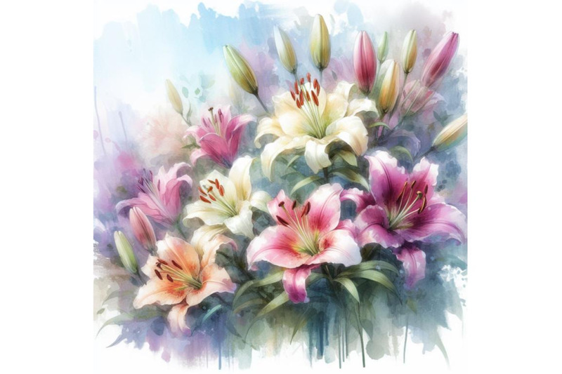 8-watercolour-lily-flowers-impres-set