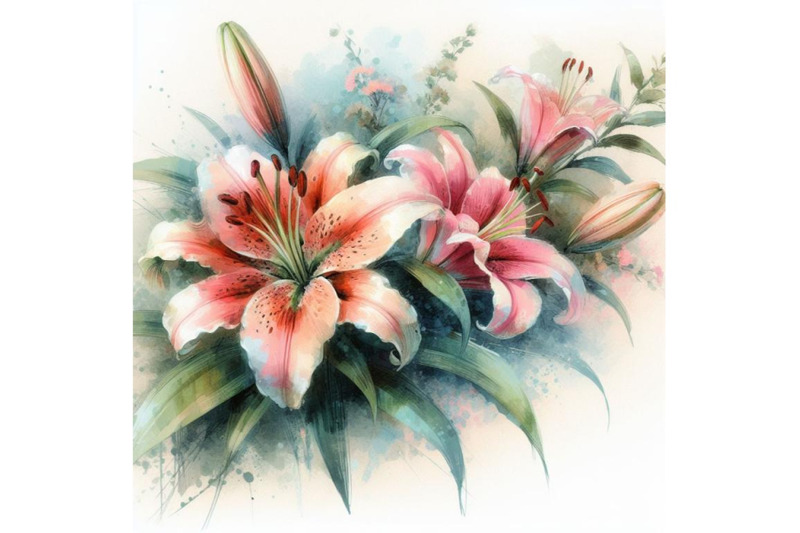 8-watercolour-lily-flowers-impres-set