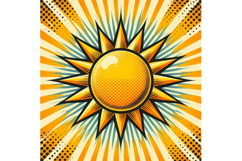 8-yellow-orange-sun-pop-art-retro-bundle