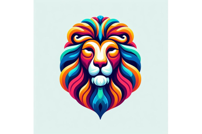 8-colorfully-lion-lion-logo-cre-set