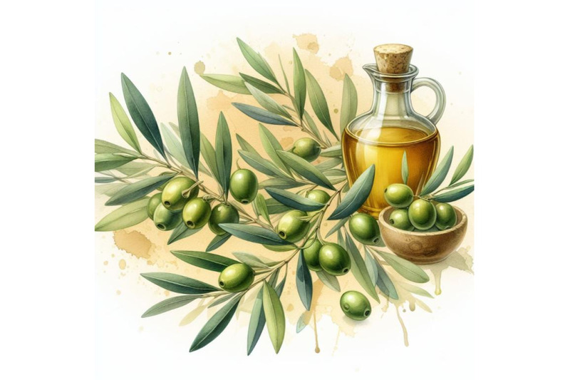 8-watercolor-olive-oil-branches-b-set