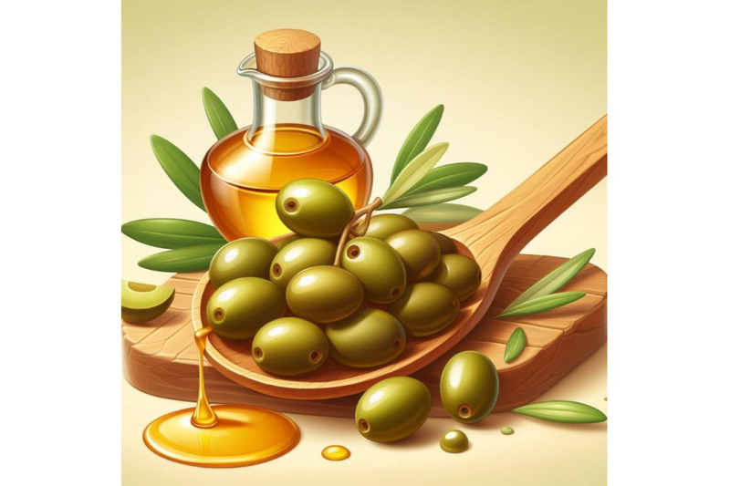 8-olives-with-drop-oil-on-wood-set