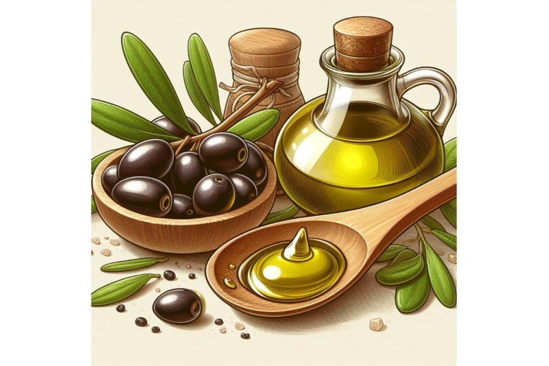 8-olives-with-drop-oil-on-wood-set