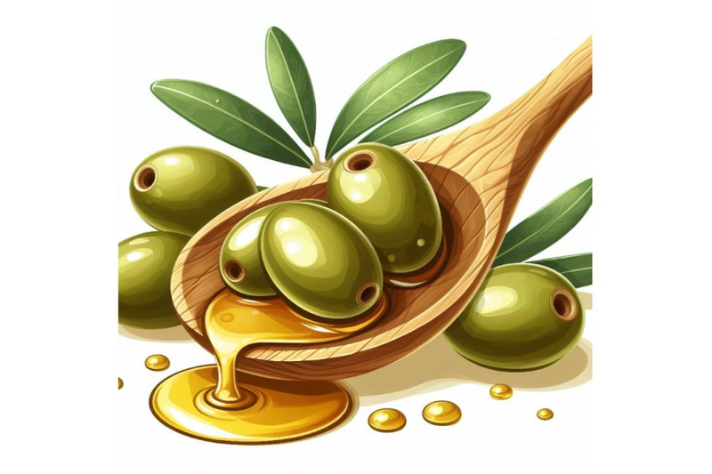 8-olives-with-drop-oil-on-wood-set