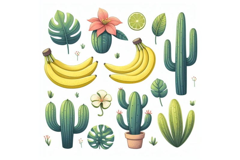 8-cute-tropcal-set-with-bananas-bundle