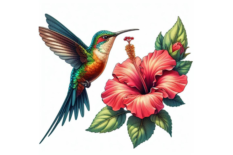 8-colibri-and-flower-hummingbird-set