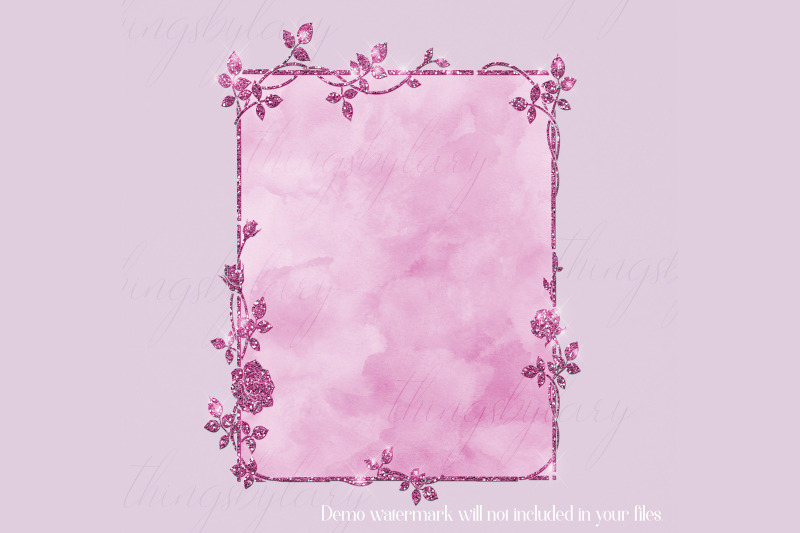 100-glitter-watercolor-floral-frames-8-5x11-png