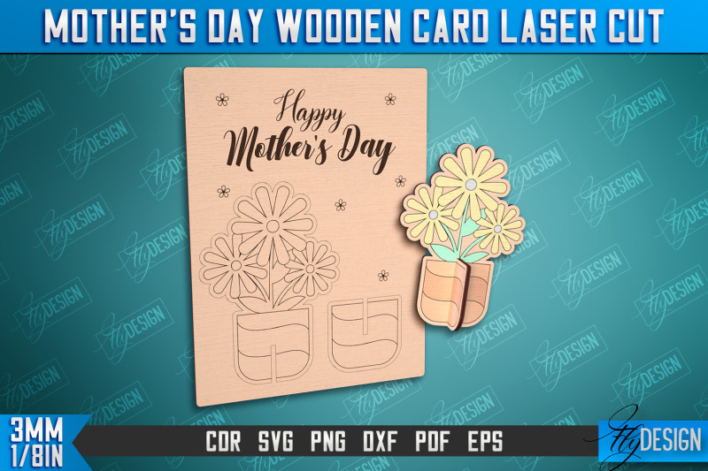 mother-039-s-day-wooden-card-flower-design-greeting-card-granny-gift