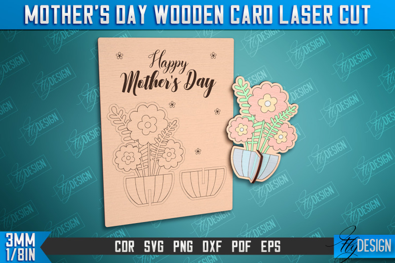 mother-039-s-day-wooden-card-flower-design-greeting-card-granny-gift