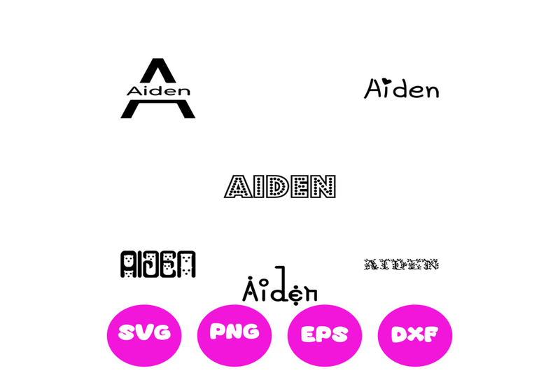 AIDEN BOY NAMES SVG CUT FILE By Brilliant Digital Designs | TheHungryJPEG