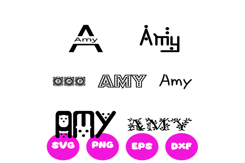 AMY GIRL NAMES SVG CUT FILE By Brilliant Digital Designs | TheHungryJPEG