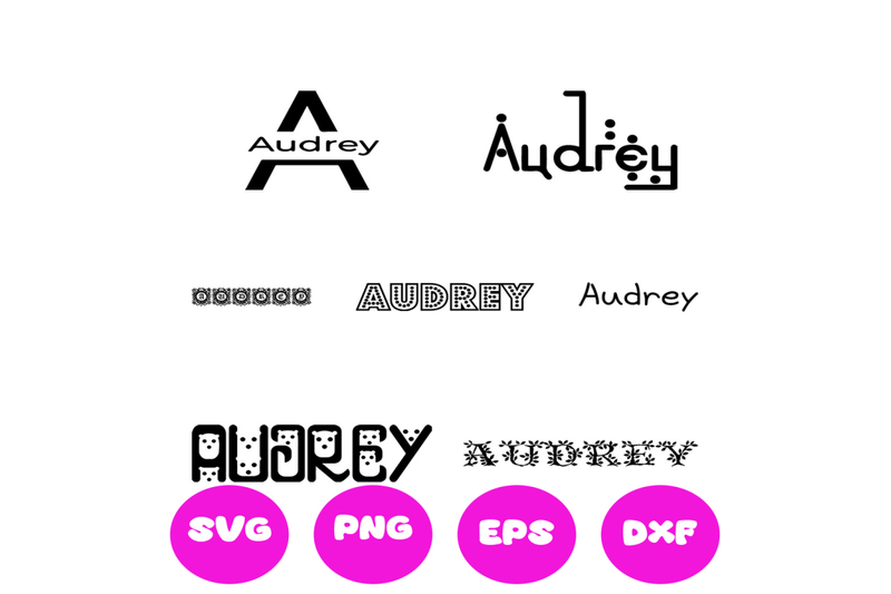 AUDREY GIRL NAMES SVG CUT FILE By Brilliant Digital Designs | TheHungryJPEG