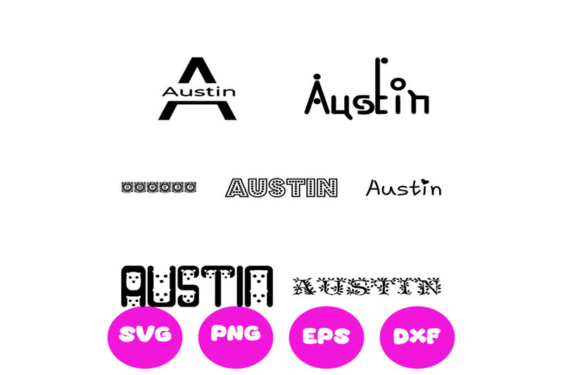 AUSTIN BOY NAMES SVG CUT FILE By Brilliant Digital Designs | TheHungryJPEG