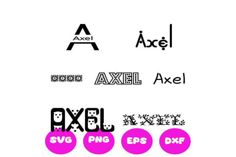 AXEL BOY NAMES SVG CUT FILE By Brilliant Digital Designs | TheHungryJPEG