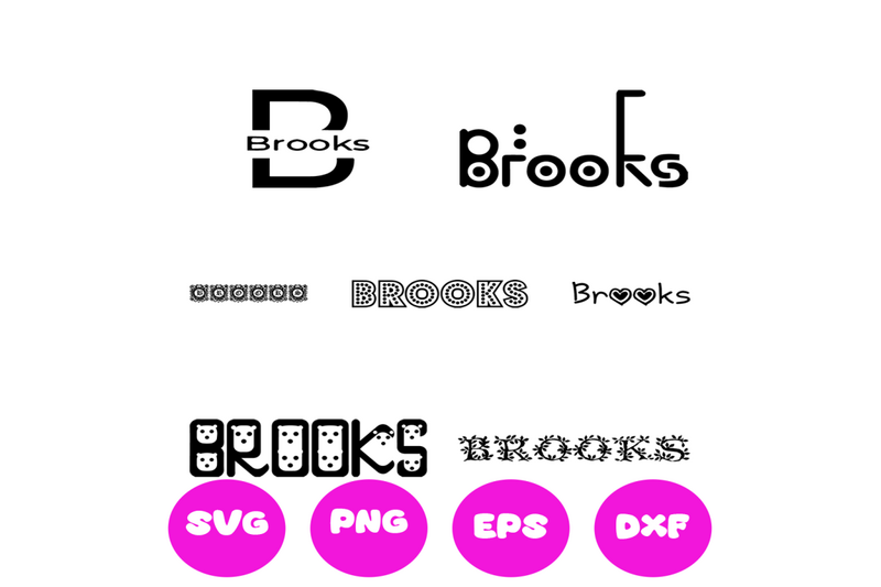 brooks-boy-names-svg-cut-file