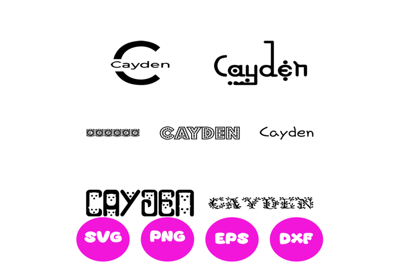 CAYDEN BOY NAMES SVG CUT FILE By Brilliant Digital Designs | TheHungryJPEG