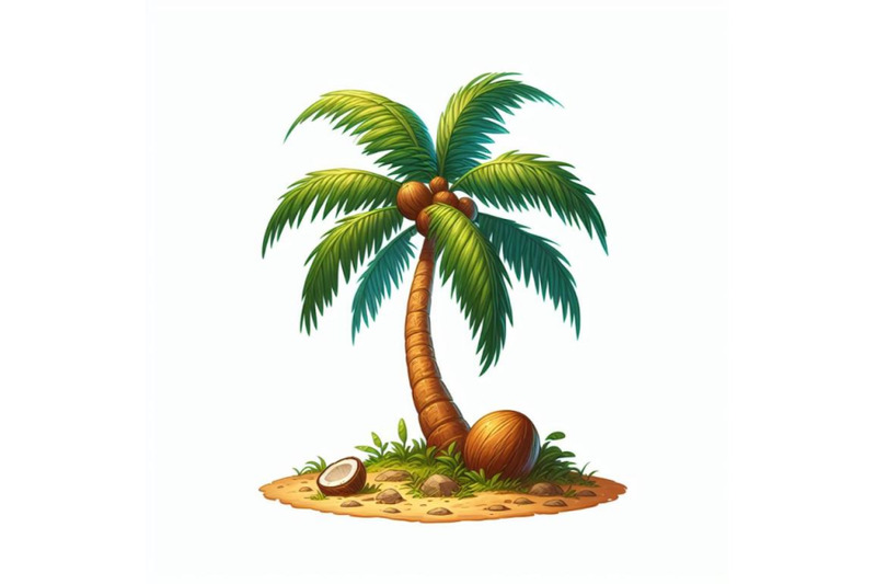 8-coconut-tree-isolated-on-white-bundle