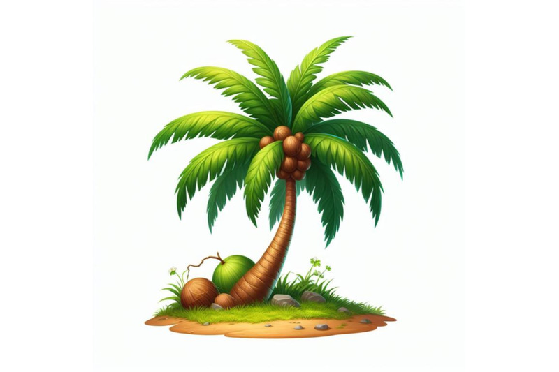 8-coconut-tree-isolated-on-white-bundle